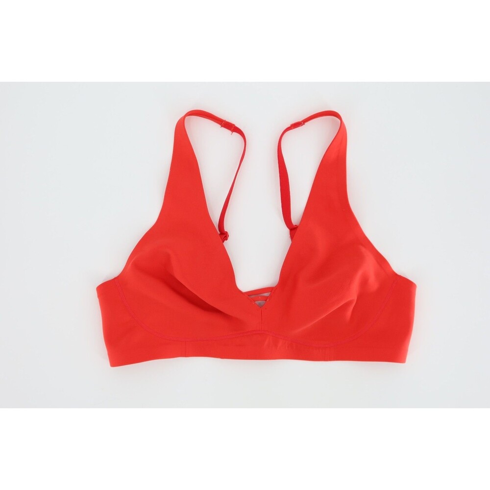 Soma Essentials Wireless Unlined Bra Red 34B Smooth Plunge Adjustable